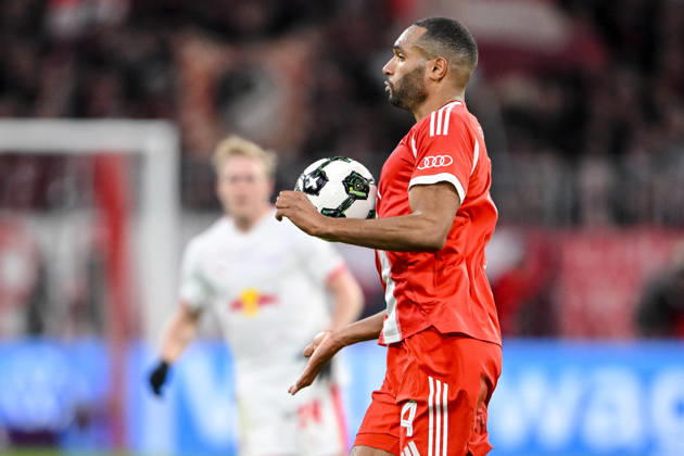 Jonathan Tah FC Bayern München in action, on the ball, single action during the DFB Cup Quarter final match between FC Bayern München and RB Leipzig, Allianz Arena on February 11, 2026 in Munich, Germany Photo by Harry Langer DeFodi Images Jonathan Tah FC Bayern München controls the Ball during the DFB Cup Quarter final match between FC Bayern München and RB Leipzig at Allianz Arena on February 11, 2026 in München, Germany Photo by Harry Langer DeFodi Images DFL regulations prohibit any use of photographs as image sequences and or quasi video Photo by Harry Langer DeFodi Images DFL regulations prohibit any use of photographs as image sequences and or quasi video
