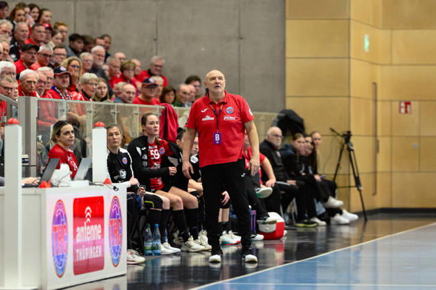 Herbert Mueller Thueringer HC, Coach GER, Thueringer HC vs Borussia Dortmund , Handball, Alsco Handball Bundesliga Women, Matchday 18, Season 2025 2026, 18 02 2026 GER, Thueringer HC vs Borussia Dortmund , Handball, Alsco Handball Bundesliga Women, Matchday 18, Season 2025 2026, 18 02 2026 Bad Langensalza Copyright: xEibner-Pressefoto MartinxHerbstx EP_MHT