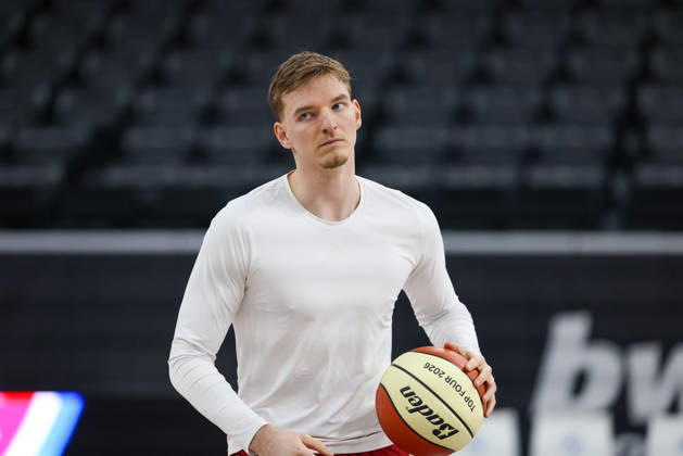 Justuz Hollatz FC Bayern Basketball, 21 , GER, FC Bayern Basketball, Training, Basketball, BBL Cup, BMW TOP FOUR, Season 2025 2026, 20 02 2026, GER, FC Bayern Basketball, Training, Basketball, BBL Cup, BMW TOP FOUR, Season 2025 2026, 20 02 2026 Munich Copyright: xEibner-Pressefoto JennixMaulx EP_JML