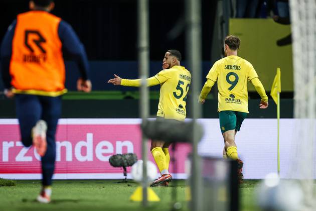 SITTARD - Mohamed Ihattaren of Fortuna Sittard celebrates the 1-0 goal during the Dutch Eredivisie match between Fortuna Sittard and Excelsior at the Fortuna Sittard stadium on February 20, 2026, in Sittard, Netherlands. PIETER STAM DE JONGE ANP Eredivisie 2025-2026 xVIxANPxSportx xxANPxIVx 551308940 originalFilename: 551308940