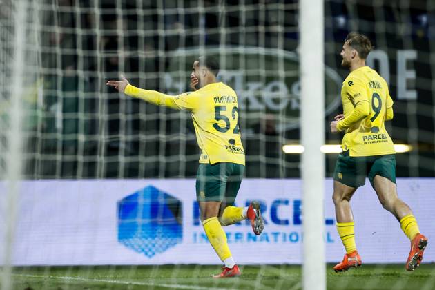 SITTARD - Mohamed Ihattaren of Fortuna Sittard celebrates the 1-0 goal during the Dutch Eredivisie match between Fortuna Sittard and Excelsior at the Fortuna Sittard stadium on February 20, 2026, in Sittard, Netherlands. PIETER STAM DE JONGE ANP Eredivisie 2025-2026 xVIxANPxSportx xxANPxIVx 551308965 originalFilename: 551308965