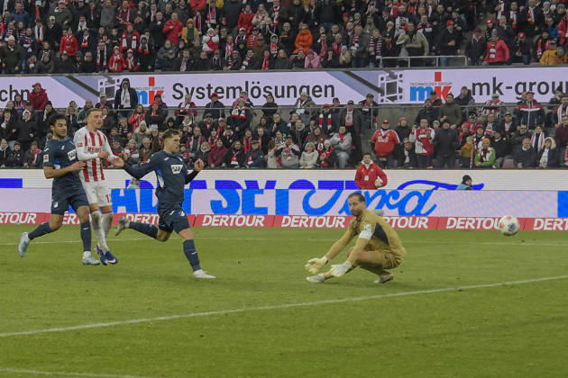 Said El Mala Koeln 13 scores the goal to 2 2 21 02 2026 Soccer 1 FC Koeln vs TSG Hoffenheim, Rheinenergiestadion, Koeln, DFB DFL REGULATIONS PROHIBIT ANY USE OF PHOTOGRAPHS AS IMAGE SEQUENCES AND OR QUASI VIDEO Copyright: xpepphotox xHorstxMauelshagenx pep00321, pep_20260221_hm_287951