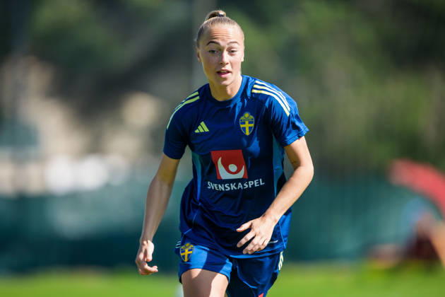 260226 Hanna Bennison of the Swedish women s national football team at a training session on February 26, 2026 in Albuferia Photo Ludvig Thunman BILDBYRAN code LT LT0774 fotboll football soccer fotball träning practice training sverige sweden dam bbeng  Copyright: LUDVIGxTHUNMAN BB260226LT022