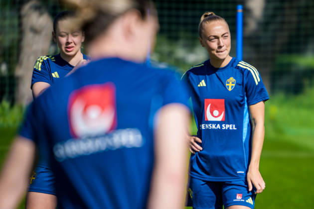 260226 Hanna Bennison of the Swedish women s national football team at a training session on February 26, 2026 in Albuferia Photo Ludvig Thunman BILDBYRAN code LT LT0774 fotboll football soccer fotball träning practice training sverige sweden dam bbeng  Copyright: LUDVIGxTHUNMAN BB260226LT028