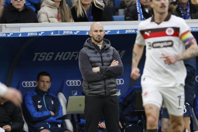 Christian Ilzer TSG Hoffenheim, Coach , Germany, Soccer, 1 Bundesliga, 24 Matchday, 2025 2026, TSG Hoffenheim vs FC St Pauli, 28 02 2026, Sinsheim PreZero Arena Germany Copyright: xGrantxHubbsx