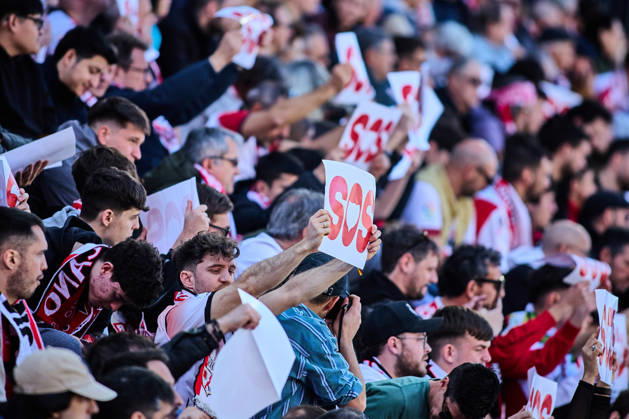 Rayo Vallecano vs Athletic Club de Bilbao - LaLiga EA Sports - 28 02 2026 Fans protest against Raul Martin Presa, president of Rayo Vallecano during the LaLiga EA Sports match between Rayo Vallecano and Athletic Club de Bilbao at Nuevo Vallecas Stadium on February 28, 2026 in Madrid, Spain. Madrid Spain Copyright: xMarinaxFrutos PGSxPhotoxAgencyx