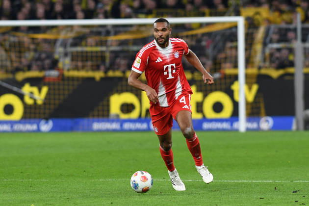 Jonathan Tah FC Bayern Muenchen in action, on the ball, individual action during the Bundesliga match between Borussia Dortmund and FC Bayern München, Signal Iduna Park on February 28, 2026 in Dortmund, Germany Germany Photo by Ralf Treese DeFodi Images Jonathan Tah FC Bayern Muenchen controls the ball during the Bundesliga match between Borussia Dortmund and FC Bayern München at Signal Iduna Park on February 28, 2026 in Dortmund, Germany Photo by Ralf Treese DeFodi Images DFL regulations prohibit any use of photographs as image sequences and or quasi video Photo by Ralf Treese DeFodi Images