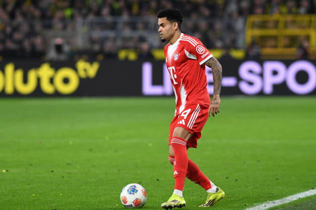 Luis Diaz FC Bayern Muenchen in action, on the ball, individual action during the Bundesliga match between Borussia Dortmund and FC Bayern Munich, Signal Iduna Park on February 28, 2026 in Dortmund, Germany Photo by Ralf Treese DeFodi Images Luis Diaz FC Bayern Muenchen controls the ball during the Bundesliga match between Borussia Dortmund and FC Bayern München at Signal Iduna Park on February 28, 2026 in Dortmund, Germany Photo by Ralf Treese DeFodi Images DFL regulations prohibit any use of photographs as image sequences and or quasi video Photo by Ralf Treese DeFodi Images