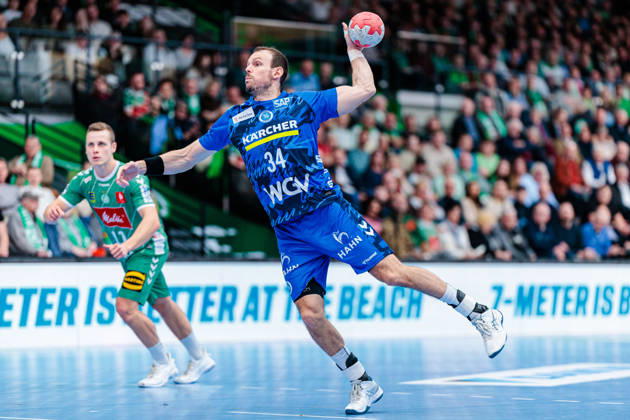 Kai Haefner TVB Stuttgart, 34 on seven-meter 7-meter throw GER, GWD Minden vs TVB Stuttgart, Handball, 1 Bundesliga, 23 Matchday, Season 2025 2026, 01 03 2026 GER, GWD Minden vs TVB Stuttgart, Handball, 1 Bundesliga, 23 Matchday, Season 2025 2026, 01 03 2026 Minden Copyright: xEibner-Pressefoto JanxRollingerx EP_JSK