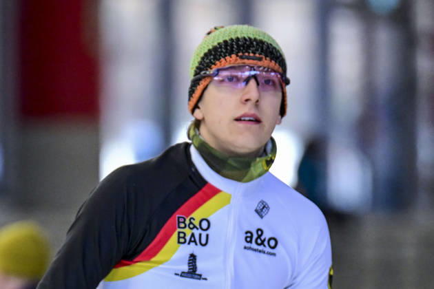 SPEED SKATING Finn SONNEKALB GER at the ISU Speed Skating Junior World Championships in Inzell over 1 000m men on 28 02 2026, Germany, Upper Bavaria, Traunstein Inzell Max Aicher Arena Upper Bavaria Germany