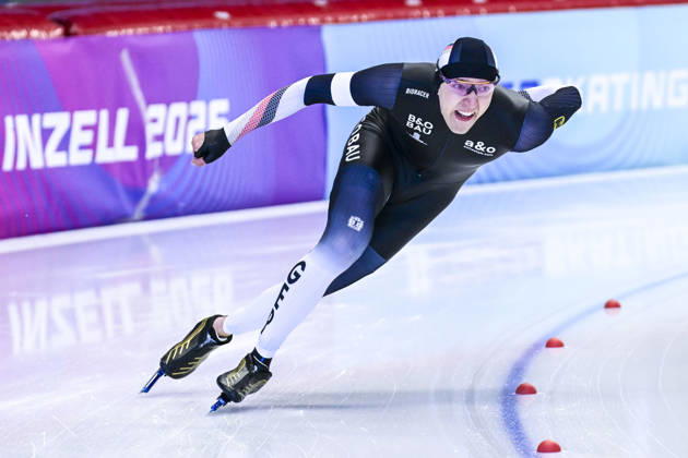SPEED SKATING Finn SONNEKALB GER at the ISU Speed Skating Junior World Championships in Inzell over 1 000m men on 28 02 2026, Germany, Upper Bavaria, Traunstein Inzell Max Aicher Arena Upper Bavaria Germany