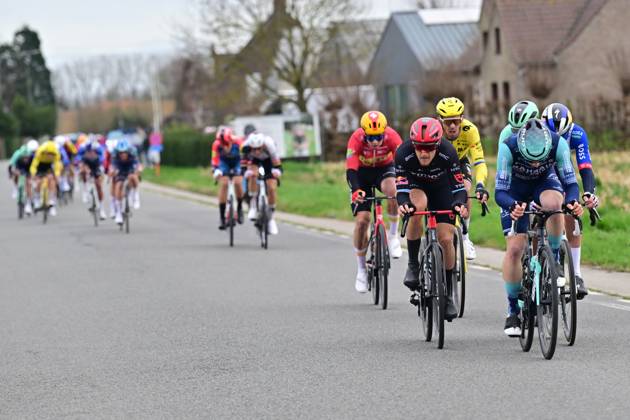 Italy s Matteo Trentin of Tudor Pro Cycling Team pictured in action during the 78th edition of the men elite race of the Kuurne-Brussels-Kuurne one day cycling race, 195 km from Kuurne to Kuurne via Brussels, Sunday 01 March 2026. DIRKxWAEM  x166100679x