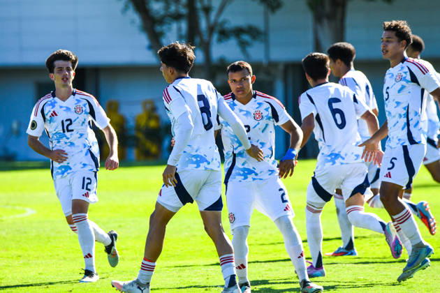 Costa Rica national team, Nationalteam against Bermuda National team. 2026 Concacaf Under - 20 Qualifiers Costa Rica national team players celebrate the goal scored by Adriel Perez (8) during the match between the U-20 National Teams of Costa Rica and Bermuda, played on 02.03.26 at at the FCRF-Plycem Sports Complex in Alajuela, Costa Rica as part of the 2026 Concacaf Under - 20 Qualifiers. Photo Jose Campos PMEimages. Alajuela Alajuela Costa Rica Copyright: xJosexCamposx xPMEimagesx