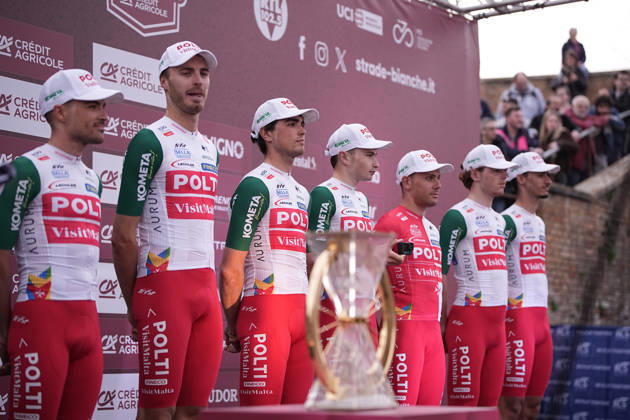 TEAM POLTI VISIT MALTA during the team presentation of the Strade Bianche e Strade Bianche Women cycling race in Siena - Tuscany - Italy - Friday, March 6 2026. - cycling Copyright: xMarcoxAlpozzi xLaPressex