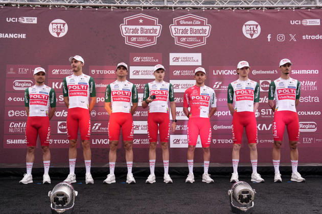 TEAM POLTI VISIT MALTA during the team presentation of the Strade Bianche e Strade Bianche Women cycling race in Siena, Tuscany - Italy - Friday, March 6, 2026. - cycling Copyright: xFabioxFerrari LaPressex