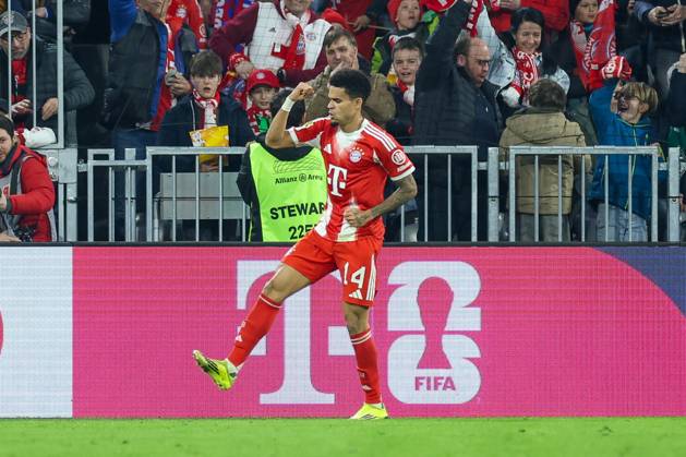 Goal celebration by Luis Diaz 14 FC Bayern Muenchen to 1 0, FC Bayern Muenchen vs Borussia Moenchengladbach, Football, 1 Bundesliga, 25 Matchday, 06 03 2026 DFB regulations prohibit any use of photographs as image sequences and or quasi video Muenchen Bayern Germany Copyright: xkolbert-press ChristianxKolbertx