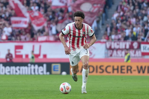 Derry Scherhant SC Freiburg, 07 am Ball , Germany, Soccer, 1 Bundesliga, 25 Matchday, 2025 2026, SC Freiburg vs Bayer 04 Leverkusen, 07 03 2026, Europa Park Stadion, Freiburg, Germany DFL REGULATIONS PROHIBIT ANY USE OF PHOTOGRAPHS AS IMAGE SEQUENCES AND OR QUASI VIDEO Freiburg Europa Park Stadion Baden Württemberg Germany Copyright: xArnexAmbergx
