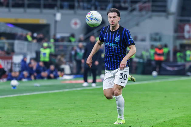 Carlos Augusto of FC Internazionale seen in action during Serie A 2025 26 football match between AC Milan and FC Internazionale at San Siro Stadium in Milan Italy on 08 March 2026. Milan Stadio San Siro Milan Italy Copyright: xEPhotopressx SP24-1389-128
