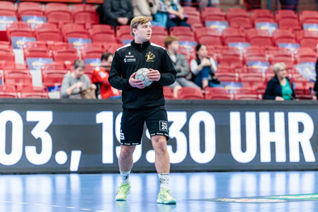 Viktor Petersen Norberg HC Elbflorenz 2006, 08 GER, TuS N Luebbecke vs HC Elbflorenz 2006, Handball, 2 Bundesliga, Matchday 23, Season 2025 2026, 09 03 2026 GER, TuS N Luebbecke vs HC Elbflorenz 2006, Handball, 2 Bundesliga, Matchday 23, Season 2025 2026, 09 03 2026 Luebbecke Copyright: xEibner-Pressefoto JanxRollingerx EP_JSK