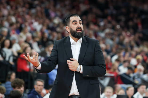 Ramon Diaz Sanchez Basketball Loewen Braunschweig, Head Coach gestures, GER, FC Bayern Basketball vs Basketball Loewen Braunschweig, Basketball, easycredit Basketball Bundesliga, 25 Matchday, Season 2025 2026, 10 03 2026, GER, FC Bayern Basketball vs Basketball Loewen Braunschweig, Basketball, easycredit Basketball Bundesliga, 25 Matchday, Season 2025 2026, 10 03 2026 Munich Copyright: xEibner-Pressefoto JennixMaulx EP_JML