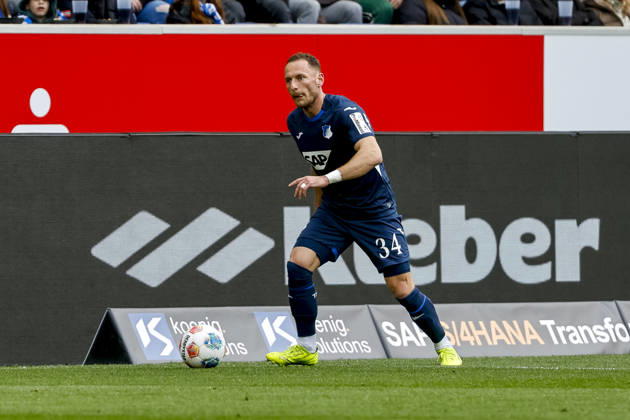 Vladimir Coufal TSG Hoffenheim, 34 on the ball , Germany, Soccer, 1 Bundesliga, Matchday 26, 2025 2026, TSG Hoffenheim vs VfL Wolfsburg, 14 03 2026, Sinsheim PreZero Arena Germany Copyright: xGrantxHubbsx