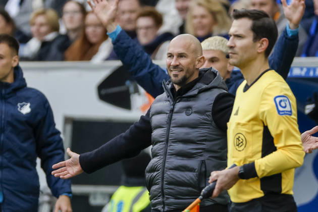 Christian Ilzer TSG Hoffenheim, Coach , Germany, Soccer, 1 Bundesliga, Matchday 26, 2025 2026, TSG Hoffenheim vs VfL Wolfsburg, 14 03 2026, Sinsheim PreZero Arena Germany Copyright: xGrantxHubbsx