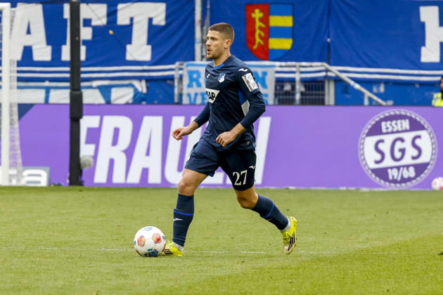 Andrej Kramaric TSG Hoffenheim, 27 on the ball , Germany, Soccer, 1 Bundesliga, Matchday 26, 2025 2026, TSG Hoffenheim vs VfL Wolfsburg, 14 03 2026, Sinsheim PreZero Arena Germany Copyright: xGrantxHubbsx