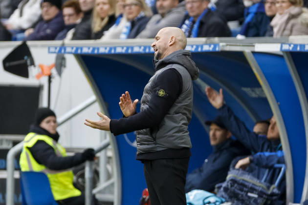 Christian Ilzer TSG Hoffenheim, Coach , Germany, Soccer, 1 Bundesliga, Matchday 26, 2025 2026, TSG Hoffenheim vs VfL Wolfsburg, 14 03 2026, Sinsheim PreZero Arena Germany Copyright: xGrantxHubbsx