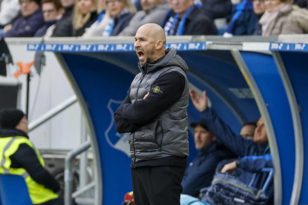 Christian Ilzer TSG Hoffenheim, Coach , Germany, Soccer, 1 Bundesliga, Matchday 26, 2025 2026, TSG Hoffenheim vs VfL Wolfsburg, 14 03 2026, Sinsheim PreZero Arena Germany Copyright: xGrantxHubbsx