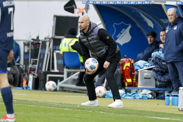 Christian Ilzer TSG Hoffenheim, Coach , Germany, Soccer, 1 Bundesliga, Matchday 26, 2025 2026, TSG Hoffenheim vs VfL Wolfsburg, 14 03 2026, Sinsheim PreZero Arena Germany Copyright: xGrantxHubbsx
