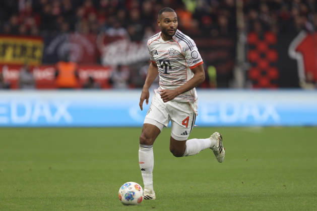Jonathan Tah FC Bayern Munich in action, on the ball, individual action during the Bundesliga match between Bayer 04 Leverkusen and FC Bayern Munich, BayArena on March 14, 2026 in Leverkusen, Germany Photo by Oliver Kaelke DeFodi Images Jonathan Tah FC Bayern München controls the ball during the Bundesliga match between Bayer 04 Leverkusen and FC Bayern München at BayArena on March 14, 2026 in Leverkusen, Germany Photo by Oliver Kaelke DeFodi Images DFL regulations prohibit any use of photographs as image sequences and or quasi video Photo by Oliver Kaelke DeFodi Images