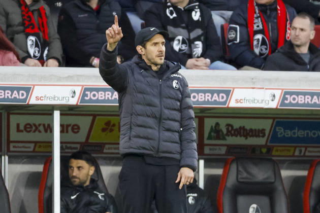 Julian Schuster SC Freiburg, Coach , Germany, Soccer, 1 Bundesliga, Matchday 26, 2025 2026, SC Freiburg vs 1 FC Union Berlin, 15 03 2026, Freiburg im Breisgau Europa Park Stadium Germany Copyright: xGrantxHubbsx