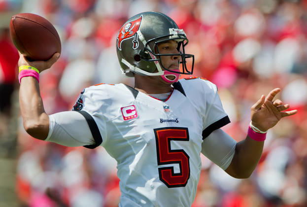 Oct. 14, 2012 - Tampa, FL, USA - Tampa Bay Buccaneers quarterback Josh Freeman (5) passes against the Kansas City Chiefs at Raymond James Stadium in Tampa, Florida, Sunday, October 14, 2012. The Buccaneers defeated the Chiefs, 38-10. Copyright: xDavidxEulittx