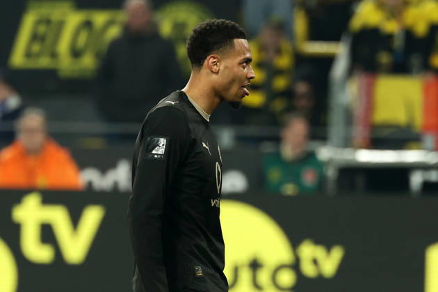 Dortmund, Germany, 21 03 26, Felix Nmecha Borussia Dortmund watches during the Bundesliga 1 match between Borussia Dortmund Hamburger SV at Signal Iduna Park in Dortmund Photo by Joachim Bywaletz DFB DFL REGULATIONS PROHIBIT ANY USE OF PHOTOGRAPHS AS IMAGE SEQUENCES AND OR QUASI VIDEO Copyright: JoachimxBywaletz xJB-Sportfoto
