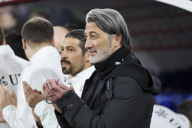 Murat Yakin Switzerland, Coach before kick-off , Switzerland, Football, Friendly match, Switzerland vs Germany, 27 03 2026, Basel Sankt Jakob Park Switzerland Copyright: xGrantxHubbsx