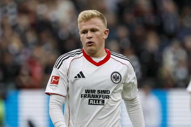 Jonathan Burkardt Eintracht Frankfurt, 09 , Germany, Football, 1 Bundesliga, 28 Matchday, 2025 2026, Eintracht Frankfurt vs 1 FC Köln, 05 04 2026, Frankfurt am Main Deutsche Bank Park Hessen Germany Copyright: xGrantxHubbsx