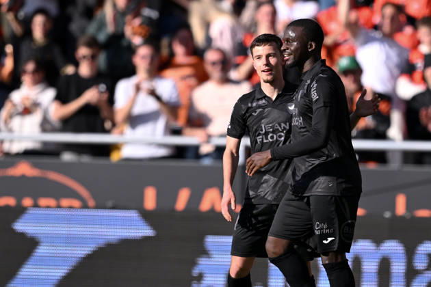 FC Lorient v Paris FC - Ligue 1 McDonald s 2025 2026 11 Theo LE BRIS (fcl) - 12 Bamba DIENG (fcl) during the Ligue 1 McDonald s match between Lorient and Paris at Stade du Moustoir on April 5, 2026 in Lorient, France. Lorient France Copyright: xFEPx 776348339
