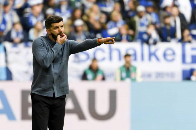 Coach Miron Muslic FC Schalke gestures during the 2 Bundesliga match between FC Schalke 04 and Karlsruher SC, Veltins Arena on April 05, 2026 in Gelsenkirchen, Germany Photo by Max Maiwald DeFodi Images Trainer Miron Muslic FC Schalke gestures during the 2 Bundesliga match between FC Schalke 04 and Karlsruher SC at Veltins Arena on April 5, 2026 in Gelsenkirchen, Germany Photo by Max Maiwald DeFodi Images Photo by Max Maiwald DeFodi Images
