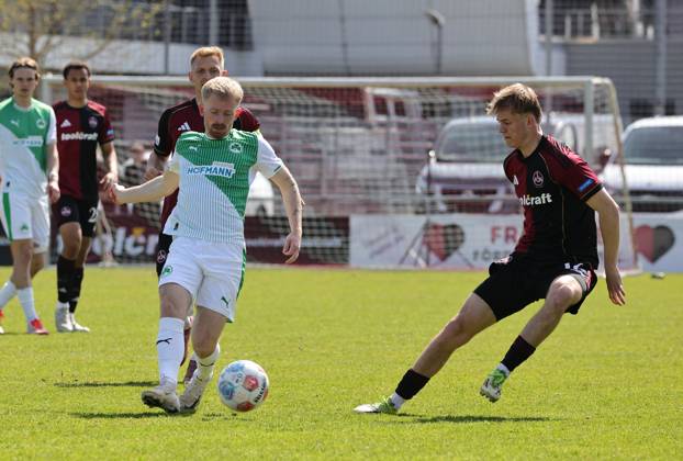 06 04 2026 Soccer Season 2025 2026 Regionalliga Bayern 27 Matchday 1 FC Nürnberg FCN II Club SpVgg Greuther Fürth II Kleeblatt U23 DaMa xdaxmax Jomaine Consbruch 11, SpVgg Greuther Fürth II Eric Porstner 16, 1 FC Nürnberg FCN II