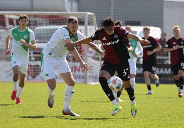 06 04 2026 Soccer Season 2025 2026 Regionalliga Bayern 27 Matchday 1 FC Nürnberg FCN II Club SpVgg Greuther Fürth II Kleeblatt U23 DaMa xdaxmax Yannick Scholz 14, SpVgg Greuther Fürth II Noah Maboulou 37, 1 FC Nürnberg FCN II