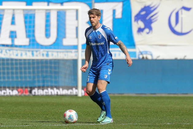 04 04 2026, xgox, Fußball 2 Bundesliga 1 FC Magdeburg VfL Bochum emspor, v l Marcus Mathisen Magdeburg, 16 Freisteller, Einzelbild, Ganzkoerper, single frame DFL DFB REGULATIONS PROHIBIT ANY USE OF PHOTOGRAPHS as IMAGE SEQUENCES and or QUASI VIDEO Magdeburg