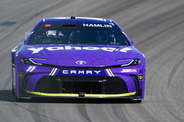 LAS VEGAS, NV - MARCH 15: Denny Hamlin ( 11 Joe Gibbs Racing Yahoo! Toyota) drives during the NASCAR, Motorsport, USA Cup Series Pennzoil 400 race on March 15, 2026, at Las Vegas Motor Speedway in Las Vegas, NV. (Photo by Karl Anderson Icon Sportswire) AUTO: MAR 15 NASCAR Cup Series Pennzoil 400 EDITORIAL USE ONLY Icon272260315181