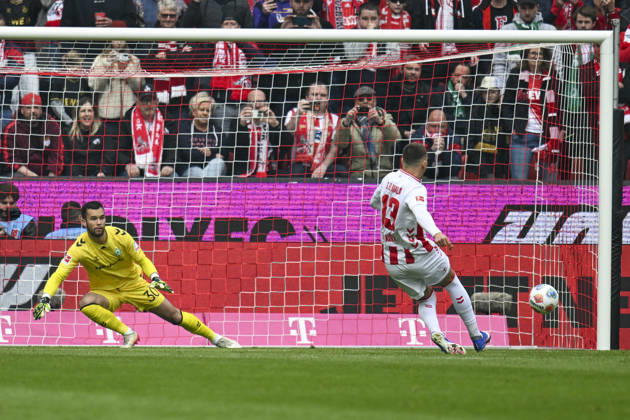 Said El Mala Koeln 13 scores the goal for 1 0 12 04 2026 ¢ Football ¢ 1 FC Koeln vs SV Werder Bremen, Rheinenergiestadion, Koeln, DFB DFL REGULATIONS PROHIBIT ANY USE OF PHOTOGRAPHS AS IMAGE SEQUENCES AND OR QUASI VIDEO Copyright: xpepphotox xHorstxMauelshagenx pep00321, pep_20260412_hm_333106