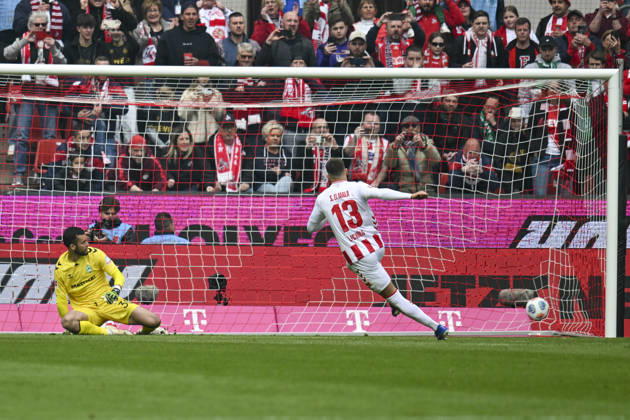 Said El Mala Koeln 13 scores the goal for 1 0 12 04 2026 ¢ Football ¢ 1 FC Koeln vs SV Werder Bremen, Rheinenergiestadion, Koeln, DFB DFL REGULATIONS PROHIBIT ANY USE OF PHOTOGRAPHS AS IMAGE SEQUENCES AND OR QUASI VIDEO Copyright: xpepphotox xHorstxMauelshagenx pep00321, pep_20260412_hm_333114