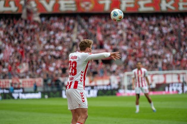 Sebastian Sebulonsen, Defense, 1 FC Koeln 28 , , 1 FC Koeln vs SV Werder Bremen, Soccer, 1 Bundesliga, 29 Matchday, 12 04 2026 DFB DFL regulations prohibit any use of photographs as image sequences and or quasi video Koeln Nordrhein Westfalen Germany Copyright: xkolbert-press MartinxWdziecznyx