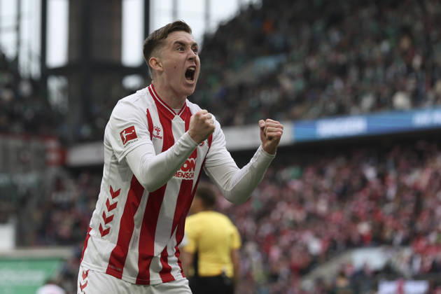 Isak Johannesson 1 FC Köln celebrates after scoring her team s third goal during the Bundesliga match between 1 FC Köln and SV Werder Bremen at RheinEnergieSTADION on April 12, 2026 in Cologne, Germany, Germany Photo by Oliver Kaelke DeFodi Images Isak Johannesson 1 FC Köln celebrates after scoring her team s third goal during the Bundesliga match between 1 FC Köln and SV Werder Bremen at RheinEnergieSTADION on April 12, 2026 in Köln, Germany Photo by Oliver Kaelke DeFodi Images DFL regulations prohibit any use of photographs as image sequences and or quasi video Photo by Oliver Kaelke DeFodi Images