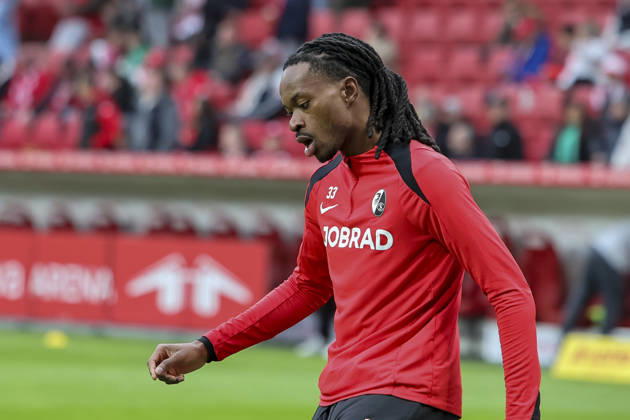 Jordy Makengo SC Freiburg, 33 , Germany, Soccer, 1 Bundesliga, Matchday 29, 2025 2026, 1 FSV Mainz vs SC Freiburg, 12 04 2026, Mainz Mewa Arena Germany Copyright: xGrantxHubbsx