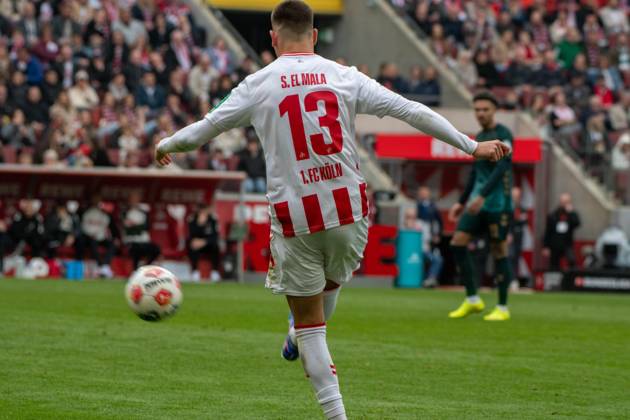 Said El Mala, Midfield, 1 FC Koeln 13 , , 1 FC Koeln vs SV Werder Bremen, Football, 1 Bundesliga, 29 Matchday, 12 04 2026 DFB DFL regulations prohibit any use of photographs as image sequences and or quasi video Koeln Nordrhein Westfalen Germany Copyright: xkolbert-press MartinxWdziecznyx
