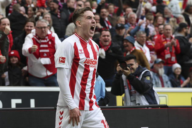 Isak Johannesson 1 FC Köln celebrates after scoring his team s third goal during the Bundesliga match between 1 FC Köln and SV Werder Bremen at RheinEnergieSTADION on April 12, 2026 in Cologne, Germany, Germany Photo by Oliver Kaelke DeFodi Images Isak Johannesson 1 FC Köln celebrates after scoring his team s third goal during the Bundesliga match between 1 FC Köln and SV Werder Bremen at RheinEnergieSTADION on April 12, 2026 in Köln, Germany Photo by Oliver Kaelke DeFodi Images DFL regulations prohibit any use of photographs as image sequences and or quasi video Photo by Oliver Kaelke DeFodi Images