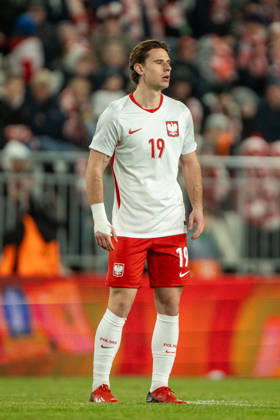 Marcel Krajewski (19) seen during U21, U 21 U 21 U 21 2027 EURO Qualifying, EM, Europameisterschaft EM, Europameisterschaft EM, Europameisterschaft game between national teams of Poland and Armenia (Kazimierz Koper Ball Raw Images) Radom Stadion Braci Czachorow Poland Copyright: xKazimierzxKoperx KAZ_POLvARMu21-060